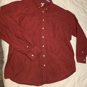 Men's Red Button-Down Shirt